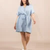 Robe Légère en Lyocell Bleu avec Ceinture et Poches -Terredemarins prod 9324 robe mc denim clair raskoly 666x812 fc7ea0111e0b