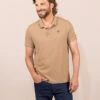 Polo Homme Beige en Maille Texturée avec Détails Contrastés 2 Polo Homme Beige en Maille Texturée avec Détails Contrastés -Terredemarins prod 9358 polo mc sable fonce oderic 666x812 fc7ea0111e0b