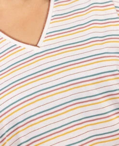 T-shirt Rayé Multicolore Femme avec Détails Métallisés Cuivrés -Terredemarins prod 9379 tee shirt mc raye multicolore tabe 666x812 fc7ea0111e0b