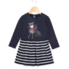Vistao Indigo Blue Long Sleeve Dress for Girls -Terredemarins prod 940 robe ml bleu indigo vistao 666x812 fc7ea0111e0b