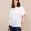 CELIOTY - Chemisier Sans Manches Blanc Fluide pour Femme 2 CELIOTY - Chemisier Sans Manches Blanc Fluide pour Femme -Terredemarins prod 9419 blouse mc blanc optique celioty 666x812 fc7ea0111e0b