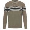 Pull Kaki Homme avec Col Polo et Rayures Placées - Style Casual Chic -Terredemarins prod 9562 pull kaki hanin 666x812 fc7ea0111e0b