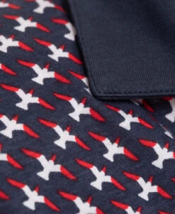 Polo Femme Celli à Imprimé Exclusif et Col Contrasté -Terredemarins prod 9576 polo mc imprime celli 666x812 fc7ea0111e0b