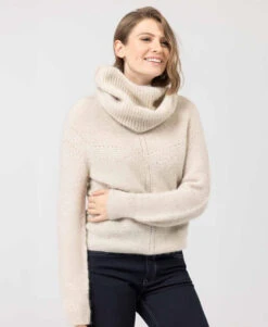 Beige Alpaca & Wool Snood - Premium Made in France Neck Warmer -Terredemarins prod 9643 echarpe beige altea 666x812 fc7ea0111e0b