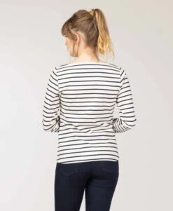 Marinière Femme Pacage - Rayures Bleu Marine sur Fond Grège 7 Marinière Femme Pacage - Rayures Bleu Marine sur Fond Grège -Terredemarins prod 9662 mariniere ml fond grege raye indigo pacage 666x812 fc7ea0111e0b