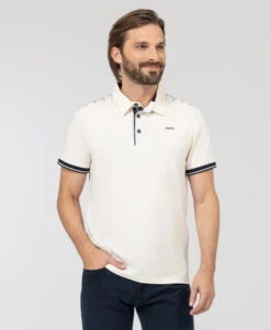 Polo Homme Grège à Manches Courtes - Élégance Décontractée Modèle OLDUN