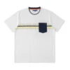 TASORI Men's Short Sleeve T-Shirt - Optic White with Contrast Pocket -Terredemarins prod 9697 tee shirt mc blanc optique tasori 666x812 fc7ea0111e0b