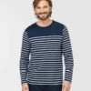 Marinière Homme à Manches Longues - Style Intemporel Bleu Marine 1 Marinière Homme à Manches Longues - Style Intemporel Bleu Marine -Terredemarins prod 9751 mariniere ml fond marine raye blanc opt calunque 666x812 fc7ea0111e0b