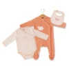Ensemble Naissance 3 Pièces : Pyjama Velours, Body et Bavoir Pêche -Terredemarins prod 9813 pack pueri peche namady 666x812 fc7ea0111e0b