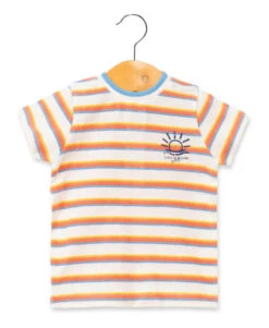 T-Shirt Rayé Bébé Garçon - Look Marin Multicolore et Confortable