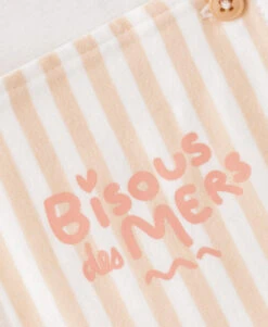 Ensemble Salopette Rayée et T-shirt pour Bébé - Style Marin Confortable -Terredemarins prod 9831 salopette courte haut naturel peche efir 666x812 fc7ea0111e0b