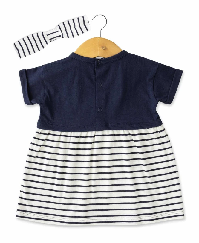 Terre de Marins - Ensemble Bébé Fille Tunique Marinière et Legging Rose 4 Terre de Marins - Ensemble Bébé Fille Tunique Marinière et Legging Rose – Image 2