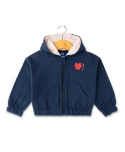 Veste à Capuche Fille en Molleton Doux avec Imprimé Dos - FREDA