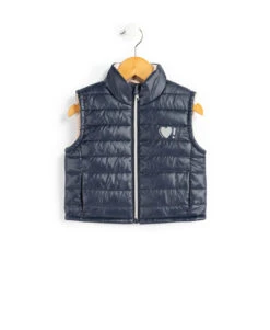 Doudoune Courte Sans Manches XANIA pour Fille - Bleu Marine