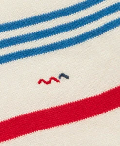 Pull Rayé Garçon Blanc à Rayures Rouge et Bleu - Confortable & Doux -Terredemarins prod 9966 pull fond blanc casse raye multicol kolby 666x812 fc7ea0111e0b