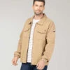 Veste Beige Valbert pour Homme avec Détails Logo Effet Cuir -Terredemarins prod 9969 veste ml sable fonce valbert 666x812 fc7ea0111e0b